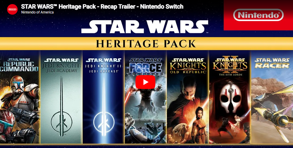 Switch tendrá un lanzamiento físico para el paquete de 7 juegos de Star Wars