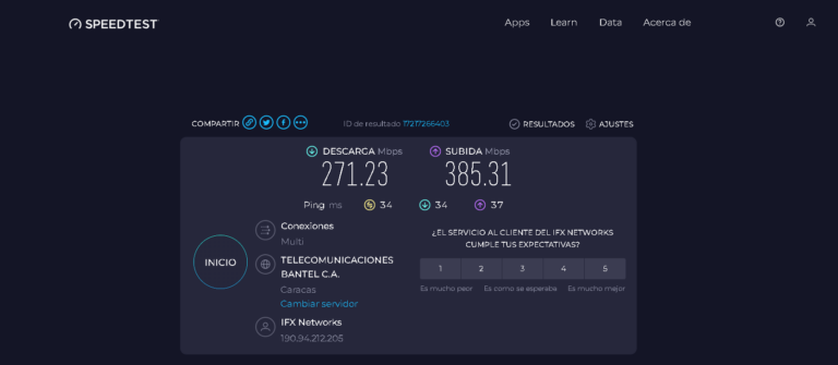 Comprueba la velocidad de tu internet