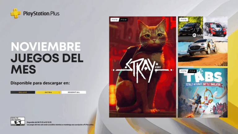 PlayStation Plus noviembre 2025: Stray y otros dos títulos se unen al servicio