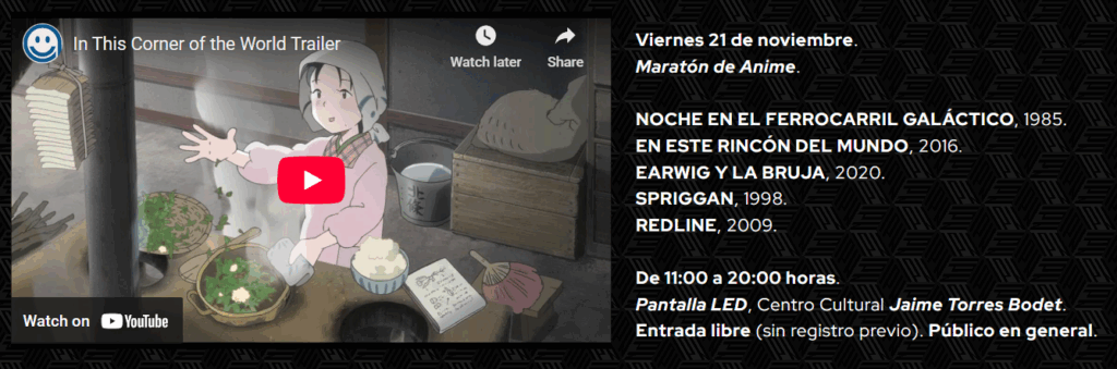 Maratón de anime gratuito en el IPN (México)
