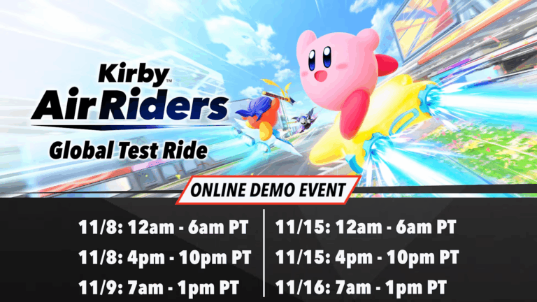 Kirby Air Riders: Global Test Ride, la demo gratuita ya está disponible
