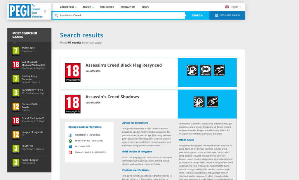 La calificación europea PEGI parece haber filtrado, sin que Ubisoft diga una palabra, uno de los remakes más solicitados por la comunidad: Assassin's Creed Black Flag Resynced