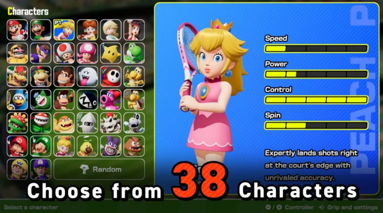 Mario Tennis Fever de Nintendo Switch 2 tendrá la mayor cantidad de personajes jugables en la historia de la serie