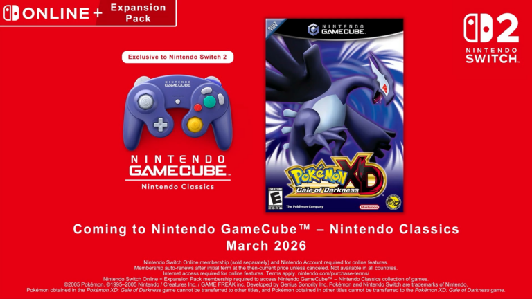 Pokémon XD: Gale of Darkness llega a Nintendo Switch Online
