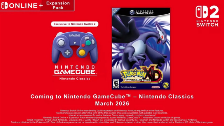 Pokémon XD: Gale of Darkness ya disponible en Switch 2