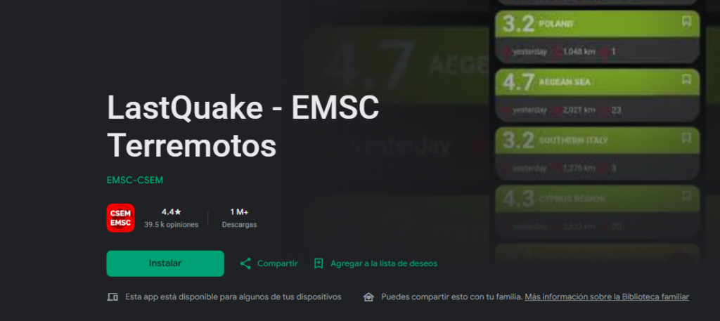 LastQuake (CSEM)