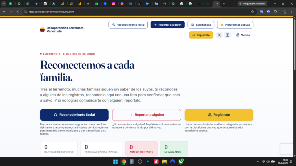 Desaparecidos Terremoto Venezuela