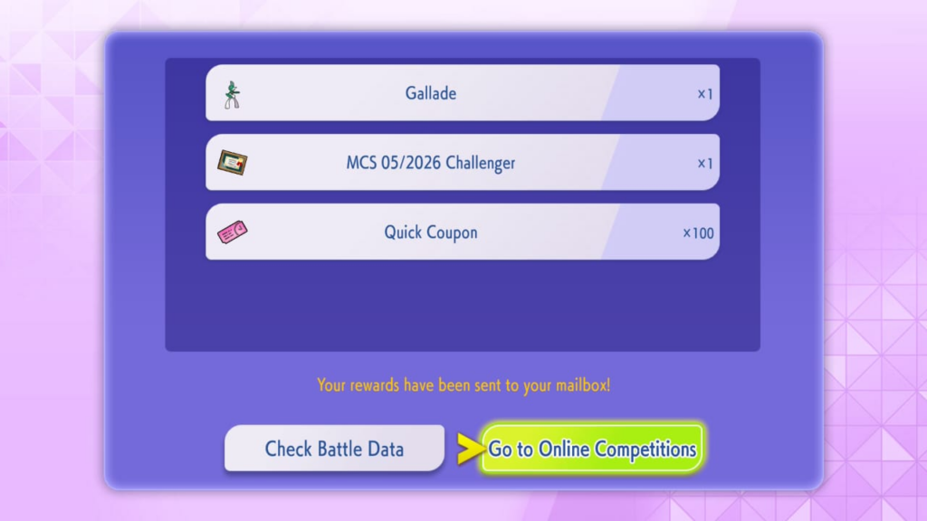 Gallade exclusivo como recompensa principal Pokémon Champions