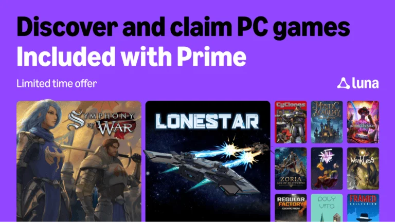 Amazon Prime regala 12 juegos para PC en julio de 2026
