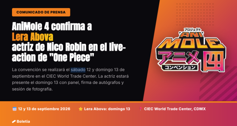 Lera Abova, Nico Robin en 'One Piece', confirmada para AniMole 4 en México