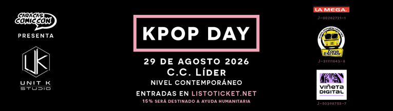 COMIC CON REALIZARÁ EVENTO DE KPOP Este Sábado 29 de agosto el KPIO DAY se realizará en el Líder El fenómeno del Pop Coreano se originó en dicho país en los 90’s y cada vez entra en más auge en nuestro lado del hemisferio. A pesar de que la mayor parte de las canciones están en el idioma coreano, sus pegajosas melodías, grandes talentos y una máquina enorme de marketing que ha perfeccionado el arte de los Boy y Girl Bands ha conquistado al mundo. ¡Y Venezuela no es la excepción! Lo que empezó como algo desconocido se ha convertido en a la música más buscada por los jóvenes en la actualidad.El equipo Caracas Comic Con desde hace muchos años ha contado con un segmento de su evento dedicada a la música coreana y es por eso que ahora presenta: EL KPOP DAY. ¿Qué será el KPOP DAY? Será un evento al estilo COMIC CON que reunirá tiendas, presentaciones y dinámicas para todos los fanáticos de grupos como BTS, Blackpink, Stray Kids, Aespa y muchísimos más. Contará con una gran variedad de merch de dedicada a los “Idols”. Las coreografías de KPOP son otro nivel. Son muy complejas, con formaciones que cambian constantemente e integran mucha habilidad técnica y estudio. En la tarima con una pantalla grande se tendrán presentaciones de distintos y expertos grupos, además de la K-Comp, una competencia de baile y canto en las categorías de Dance Cover Grupal y Solitas, y Vocal Cover. Y también dinámicas queridas por los fans como el Random Play Dance y los Fanchants, entre otras cosas donde el público podrá participar. Daniela Paolillo, la Directora y Fundadora de la COMIC CON, nos comenta: “Decidimos hacer este evento dedicado al KPOP porque vemos la necesidad de los fans de tener más espacio dedicado a ello. En mi equipo ya contábamos con fans del que tienen desde muy jóvenes adentradas en este mundo, y decidimos aliarnos con Unit K Studio, quienes nos apoyan en la ZONA y la HORA KPOP de la COMIC CON. Además, 15% de las ganancias de este evento se dedicarán a Ayuda Humanitaria para apoyo a mascotas y rescatistas. Esperamos que puedan apoyar esta primera edición para de pronto realizar algo más ambicioso en el futuro.” A esto se le sumará un área gastronómica, áreas de oportunidades de fotos, servicios como guarda bolsos y vestuarios, y áreas de juegos. Si eres del fandom o simplemente te da curiosidad conocer más acerca de este fenómeno, acércate al KPOP DAY 2026 este Sábado 29 de Agosto 2026 al Centro Comercial Líder en La California. En el salón Contemporáneo estará el KPOP DAY de 11am a 7pm. Las entradas las puedes conseguir en la web LISTOTICKET.NET o en taquilla en el nivel Eventos.