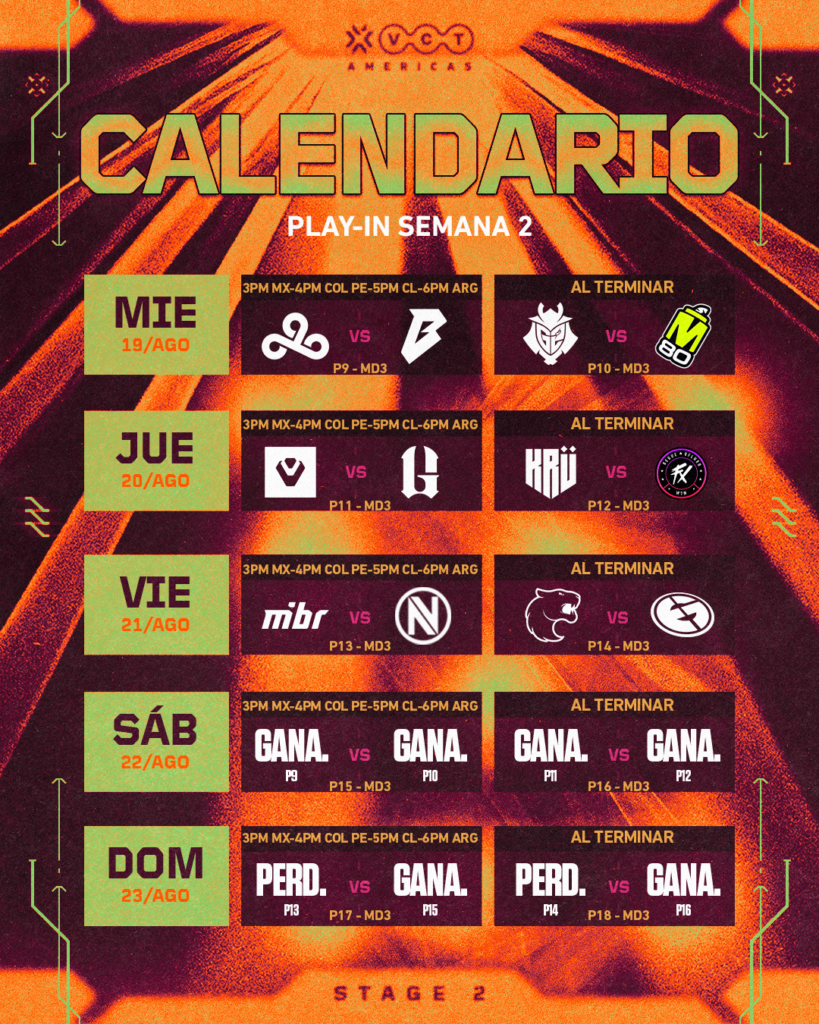 Se aproximan días decisivos en los Play-Ins del VCT Americas Stage 2