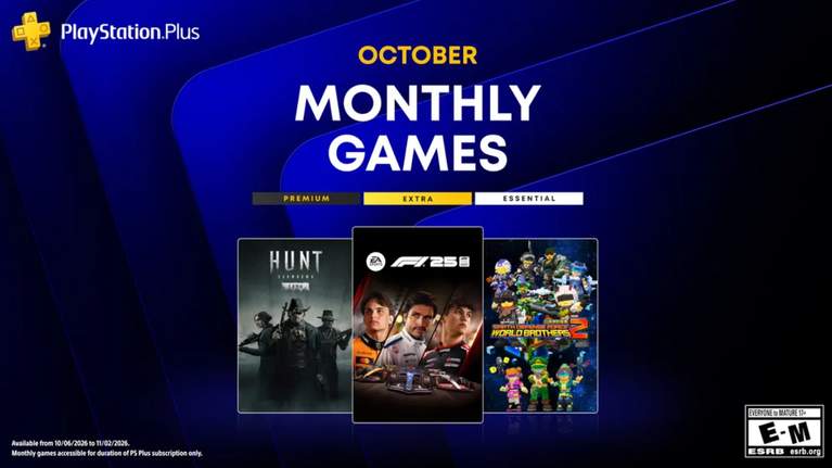 PlayStation Plus anuncia los juegos de octubre de 2026: F1 25 encabeza la alineación mensual