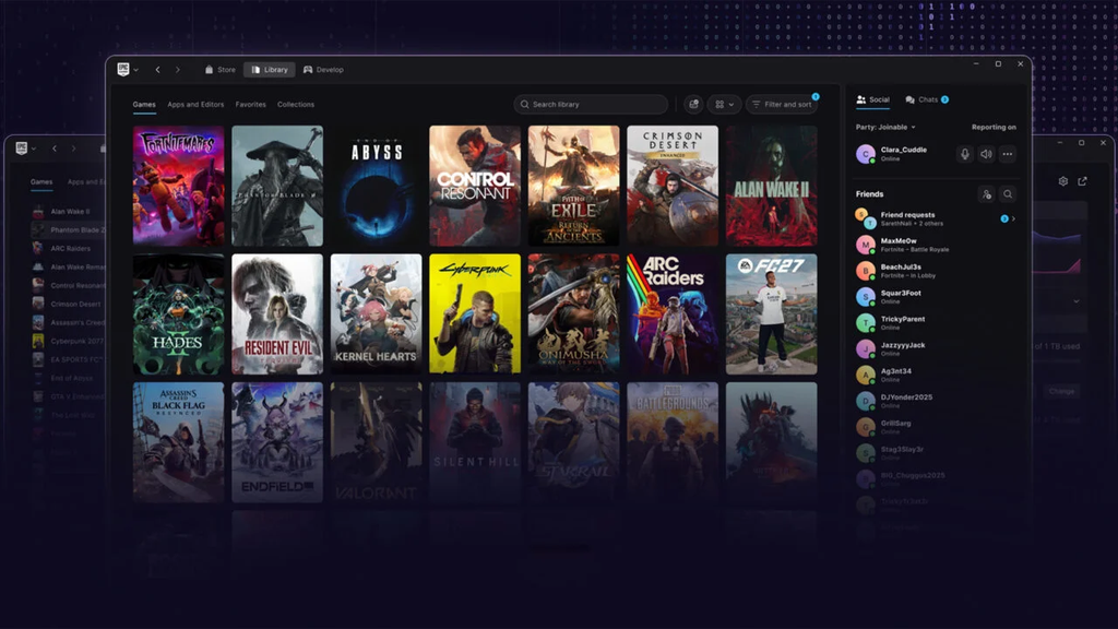 Epic Games lanza la versión preliminar de su nuevo Epic Games Launcher creado con inteligencia artificial y "vibe coding"