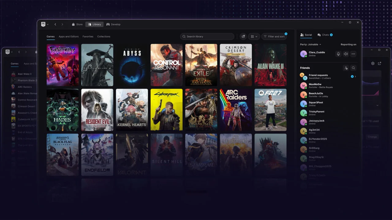 Epic Games lanza la versión preliminar de su nuevo Epic Games Launcher creado con inteligencia artificial y "vibe coding"